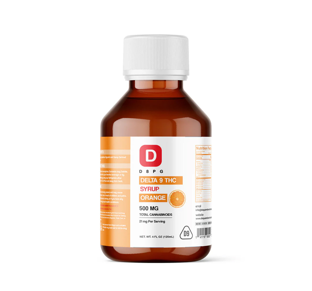 Delta 9 Orange THC Syrup