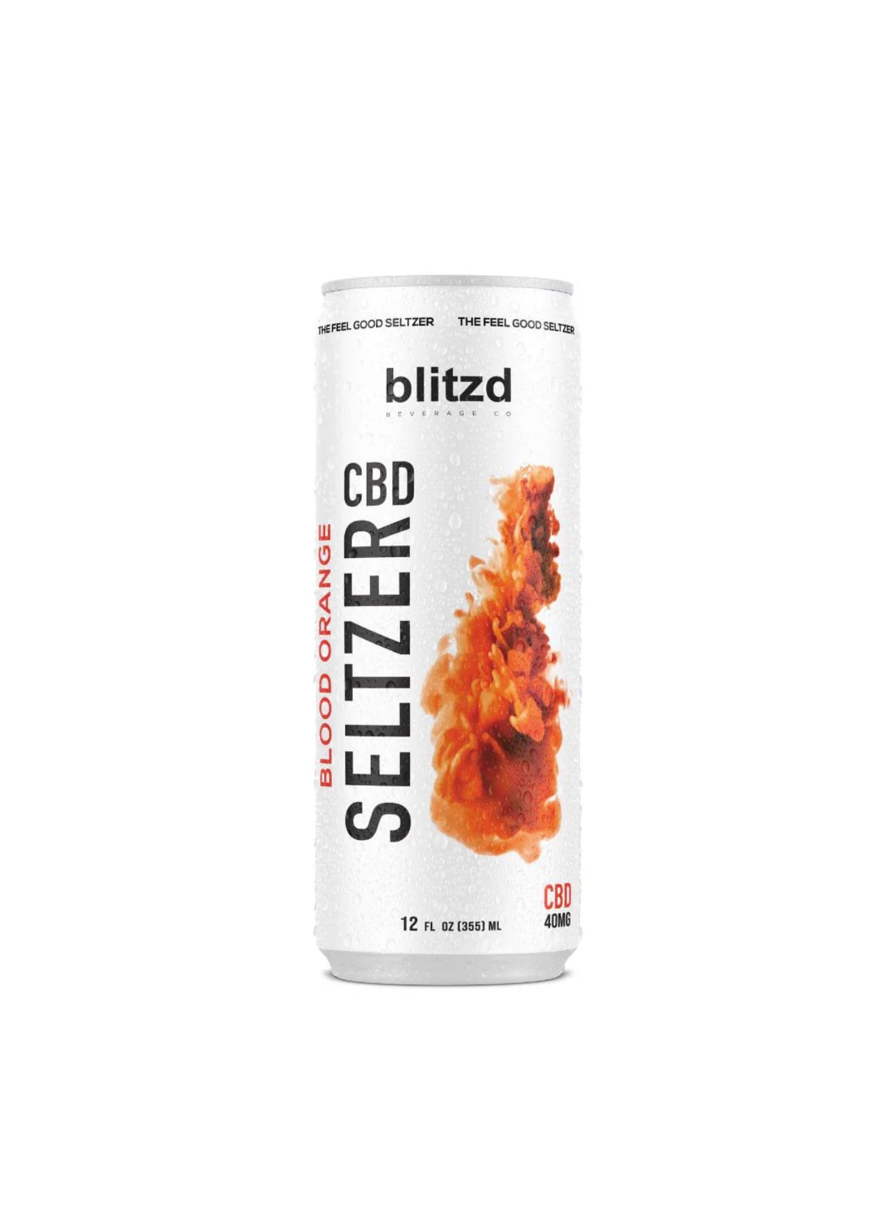 Blood Orange CBD seltzer, blitzd cbd seltzer